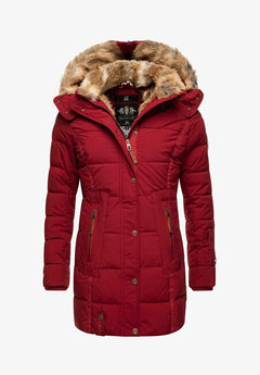 Marikoo LIEBLINGS JACKE women's winter hooded jacket, Blood red