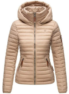 Marikoo LOWENBABY women's transitional jacket with hood, Taupe