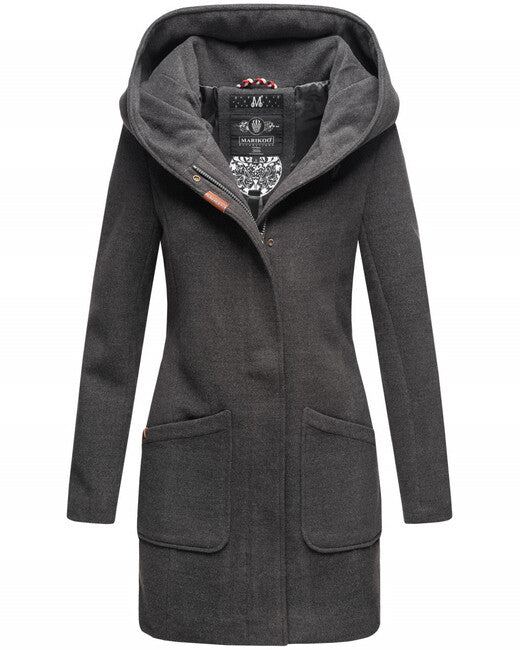 Marikoo MAIKOO women's winter coat with hood, Anthracite