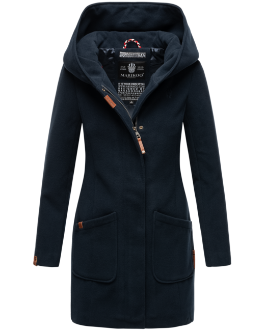 Marikoo MAIKOO women's winter coat with hood, Dark navy
