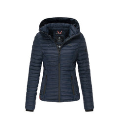 Marikoo Samtpfote women's transitional jacket with hood, Navy