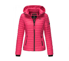 Marikoo Samtpfote women's transitional jacket with hood, pink
