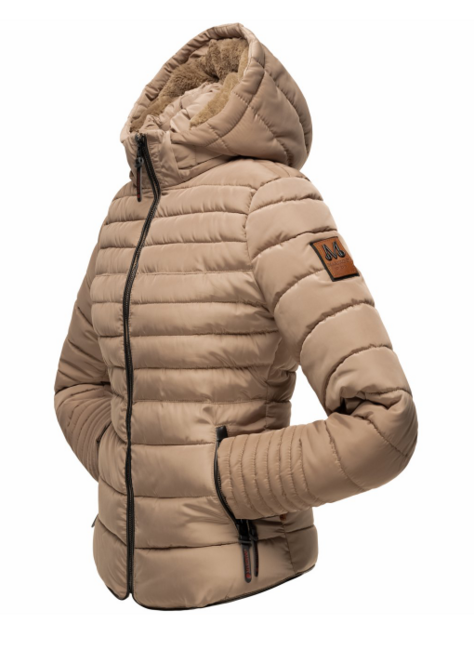 Marikoo Amber дамско зимно яке с качулка, taupe