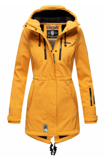 Marikoo ZIMTZICKE women's softshell jacket with hood, winter