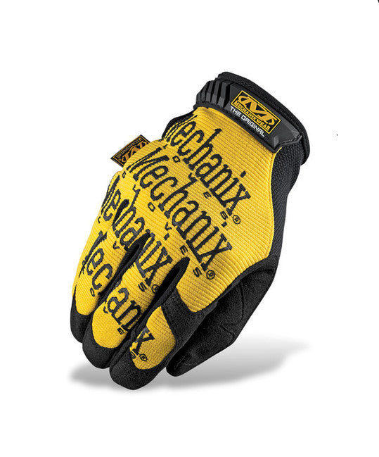 Mechanix Original ръкавици, жълти с черен надпис