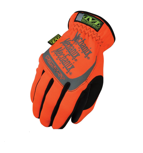 Mechanix Safety FastFit безопасни ръкавици, оранжеви отразяващи