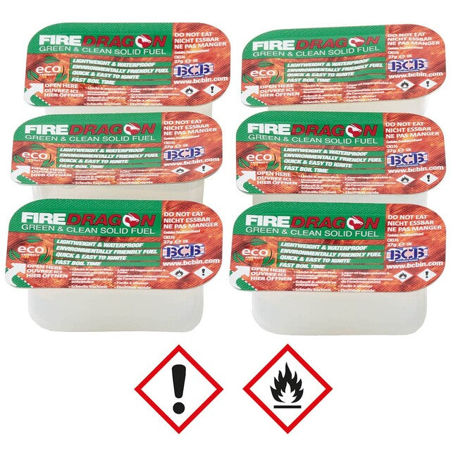 MFH Firedragon балиене на твърдо гелено гориво 6бр., 162 г (1 бр. прибл. 27 г)