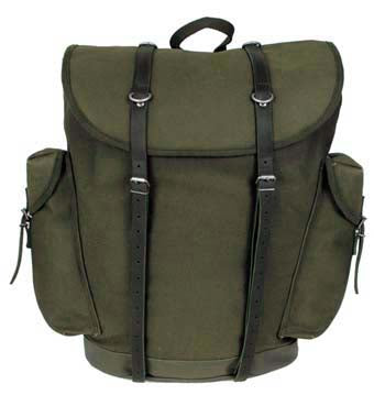 MFH BW планински раница 30L кожени презрамки, маслинена