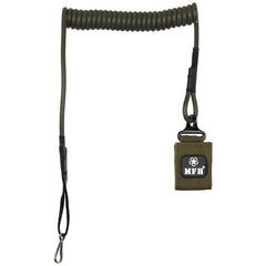 MFH Weapon Retention Lanyard with Carabiner, OD Green
