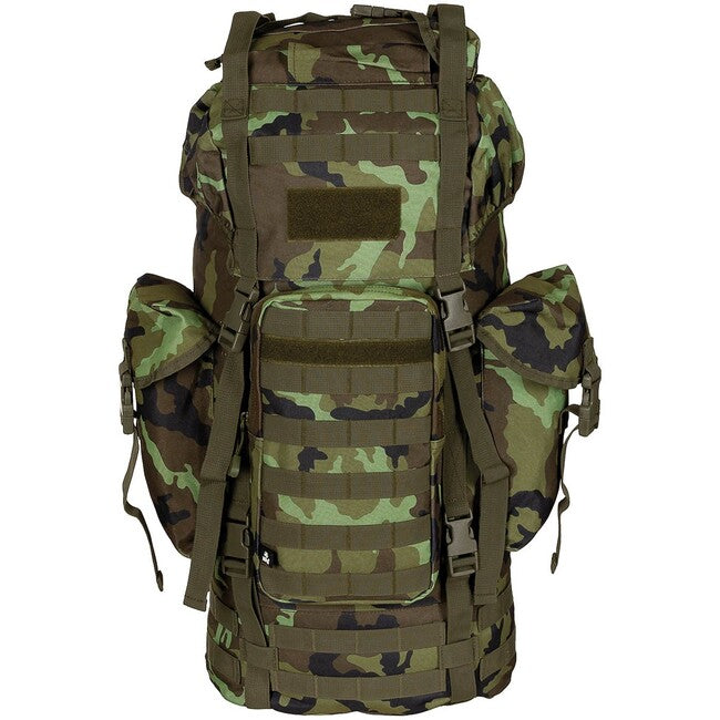 MFH MOLLE 65L раница, алуминиев прът, M95 CZ камо