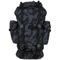 MFH MOLLE Backpack 65L, Aluminum Rod, Night Camo
