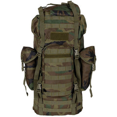 MFH MOLLE Σακίδιο Πλάτης 65L, Αλουμινένια Ράβδος, Woodland