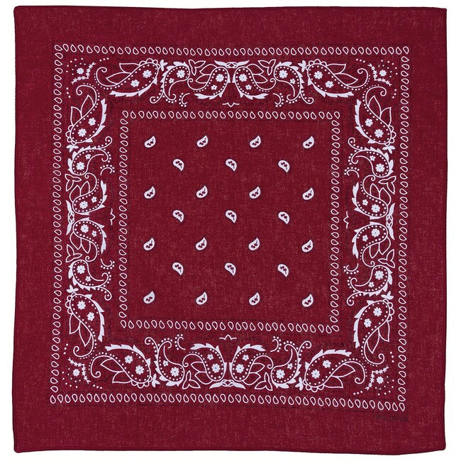 MFH шал памучен, бордо-черна, прибл. 55 x 55 cm