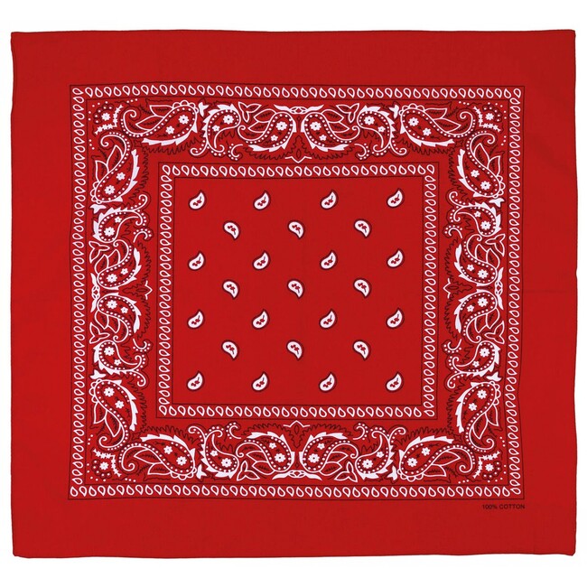 MFH шал памучен, червено-бяла, прибл. 55 x 55 cm
