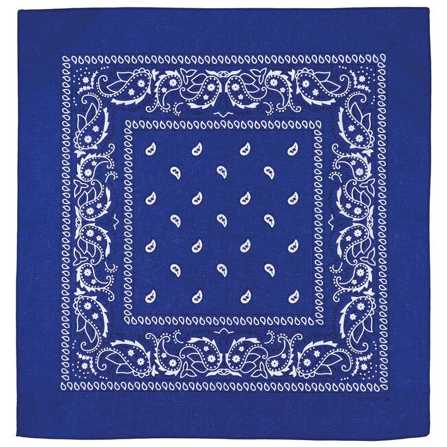 MFH шал памук, кралско синьо-бяло, прибл. 55 x 55 cm