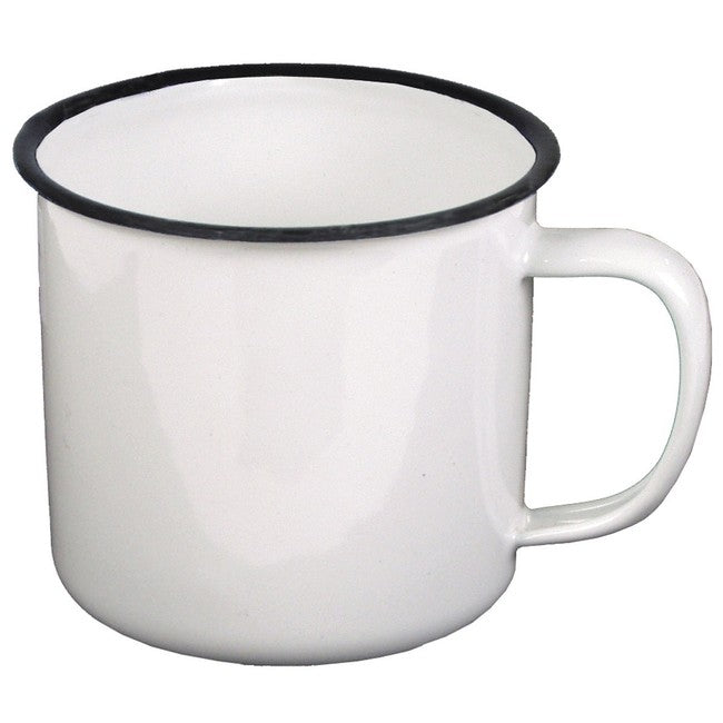 MFH емайлирана чаша, бяла, 350ml