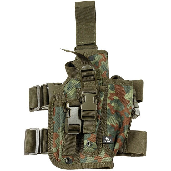 MFH MOLLE бедрен дясностранен кобур за оръжие, BW камо