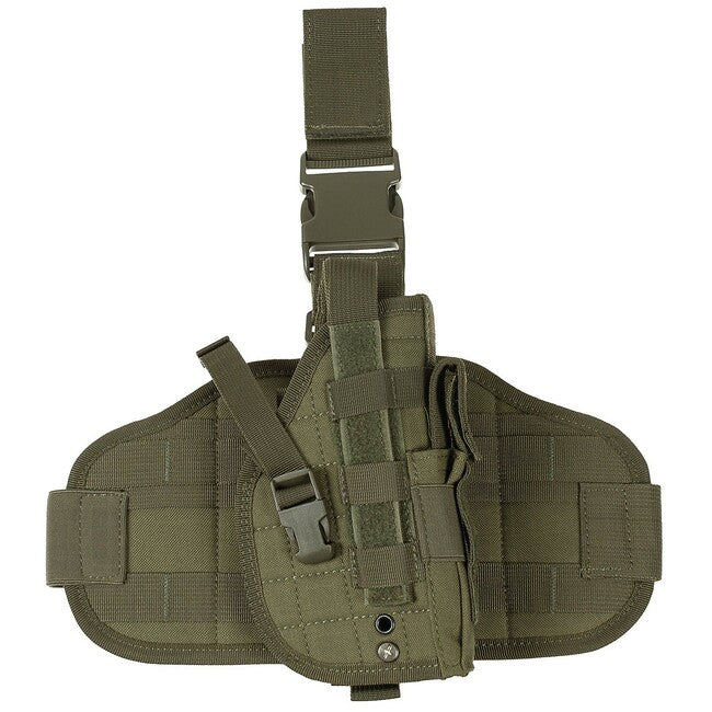 MFH MOLLE бедрен дясностранен кобур за оръжие, OD зелено