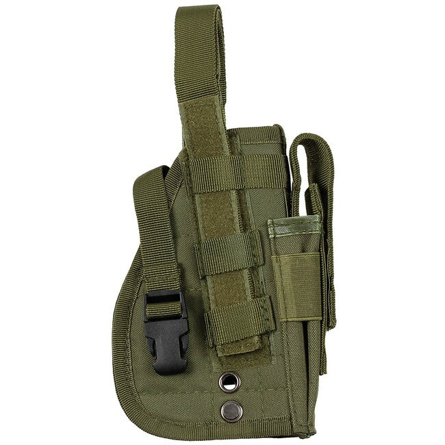 MFH MOLLE дясностранен бедрен кобур за оръжие, OD зелено