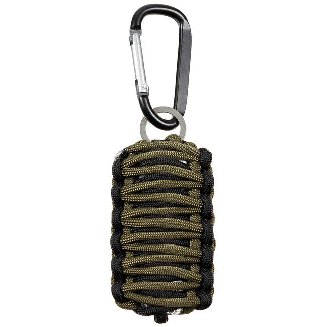 MFH Parachute Cord комплект за оцеляване, OD зелено/black