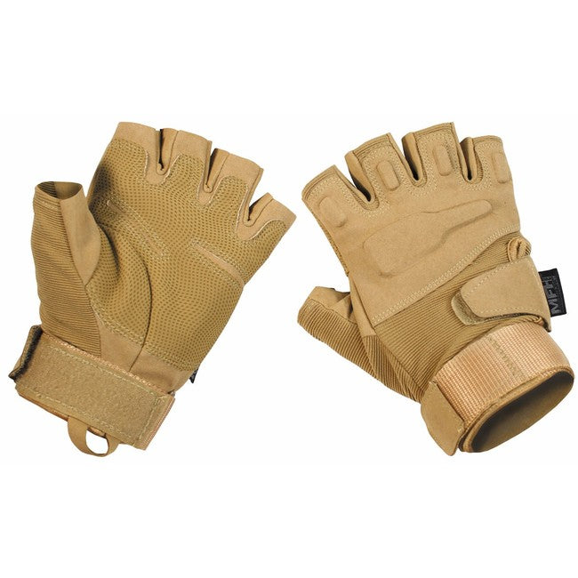 MFH Tactical ръкавици без пръсти 1/2, койот
