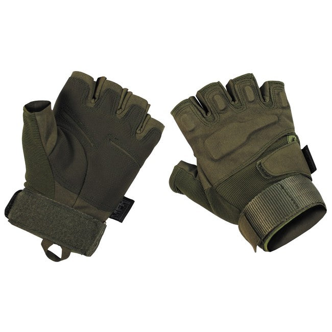 MFH Tactical ръкавици без пръсти 1/2, маслинени