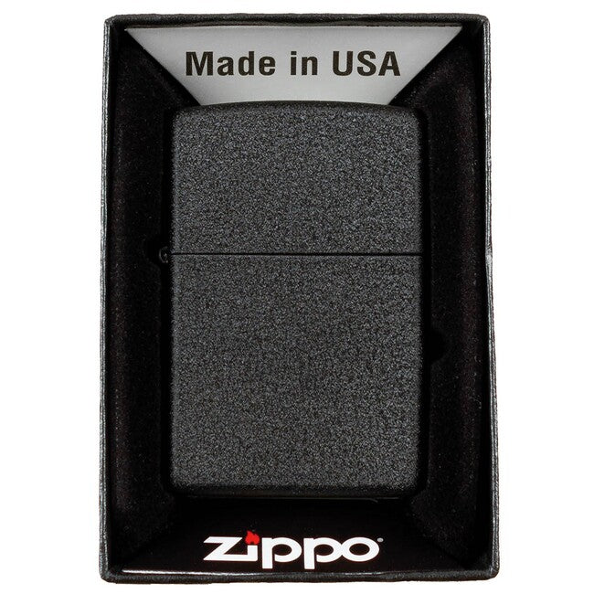 MFH Zippo Black Crackle запалка устойчива на вятър, без течност