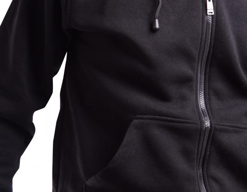 O&T Paulo High Zipper суитшърт с качулка, черен