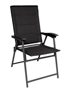 Mil-Tec Καρέκλα Στρατού Πτυσσόμενη με Πλάτη, Μαύρο