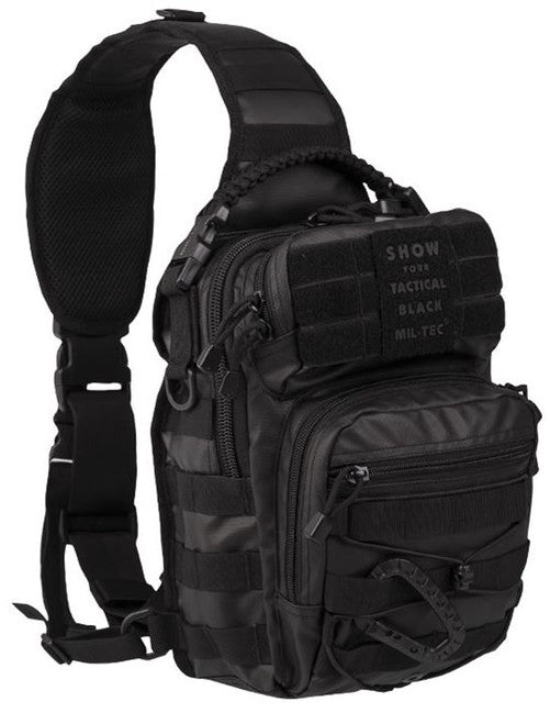 Mil-Tec Тактически еднолямирна раница, черна, 10L