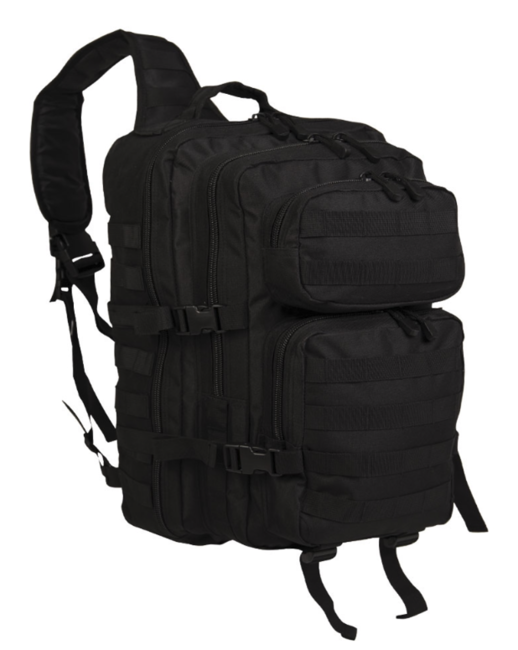 Mil-Tec Assault голям еднопопрухов раница, черна 29L