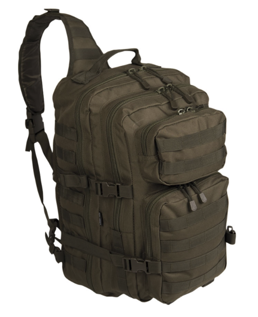 Mil-Tec Assault голям еднораменна раница, маслинена 29L