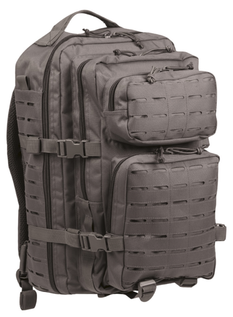 Mil-Tec US Assault Large раница лазерно изрязване, сива, 36L