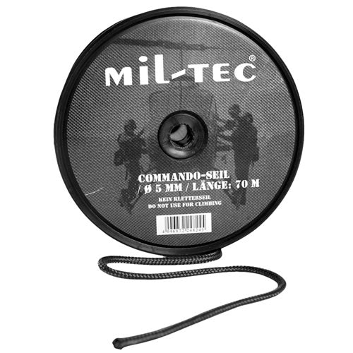Mil-Tec COMMANDO въже 5 mm, черно (70 м)