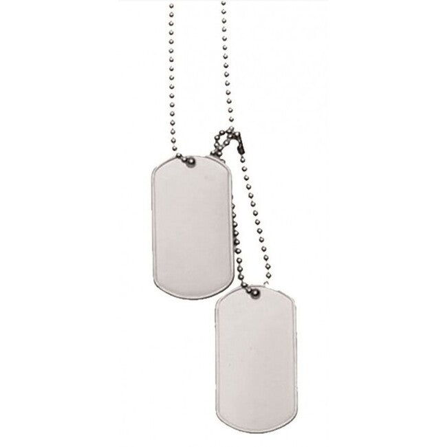 Mil-Tec Dog-Tags куче етикети мат неръждаем, с верига