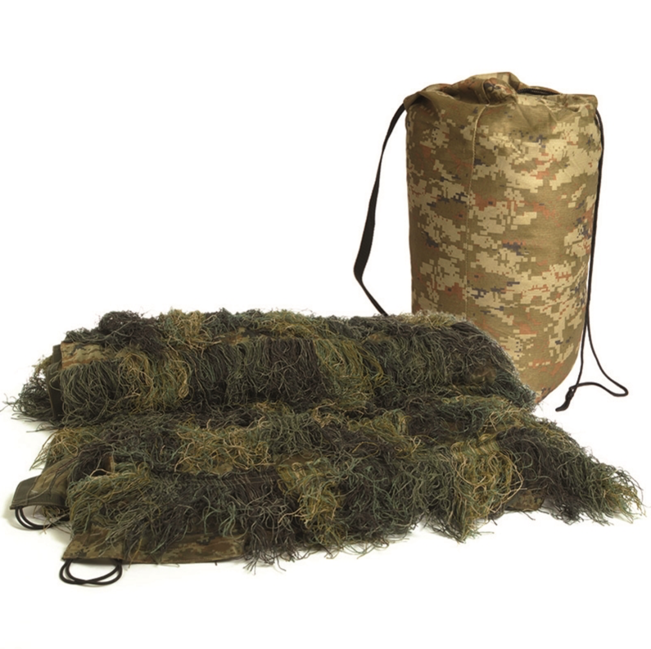 Mil-Tec Ghillie маскировъчна мрежа, горска, 1,4x1 m