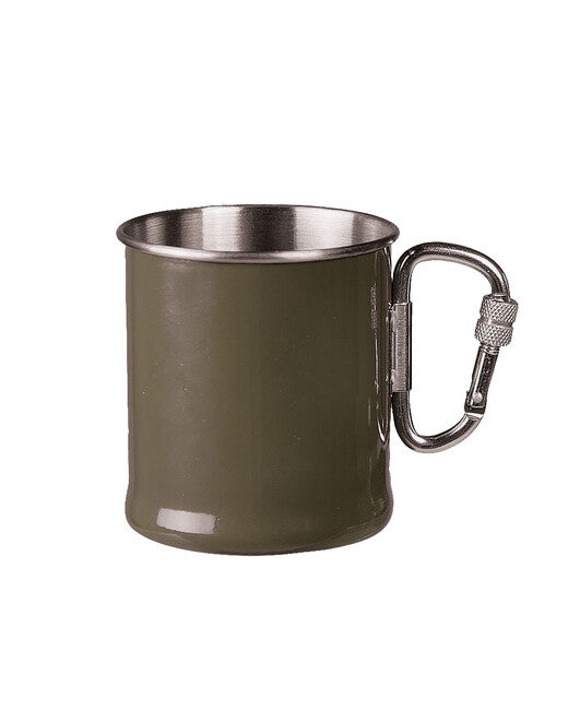 Mil-Tec неръждаем канче с карабина, маслинено, 250ml