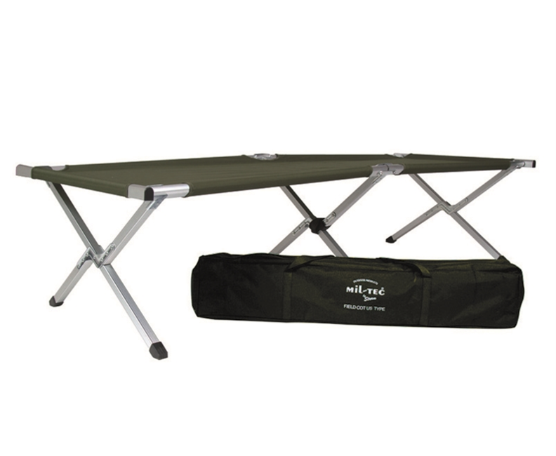 Mil-Tec походно сгъваемо легло 42см, маслинено, 190 x 66 x 42 см