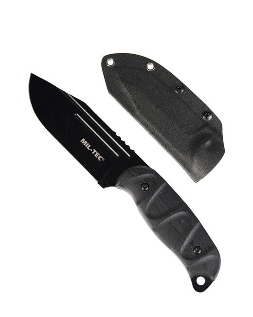 Mil-Tec нож G10 с Kydex калъф, черен