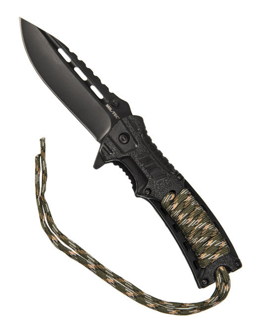 Mil-Tec едно-HAND PARACORD WOOD джобен нож с един кукол
