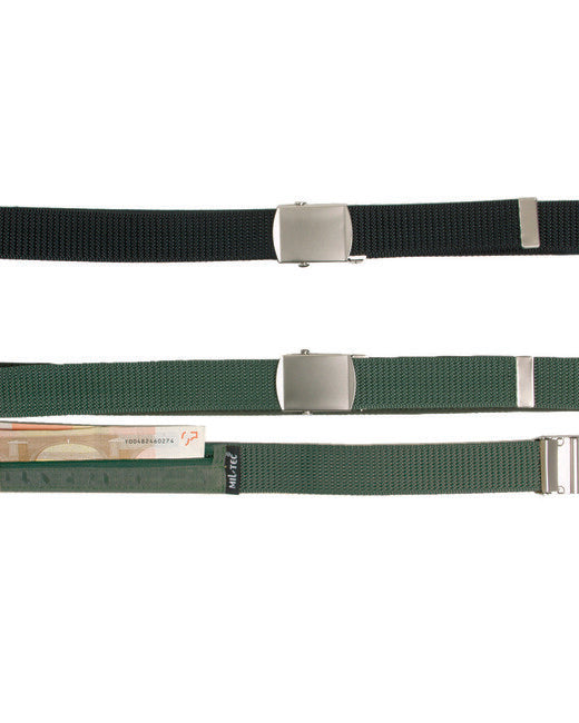 Mil-Tec US колан 30mm със скрита портфейла, маслинен