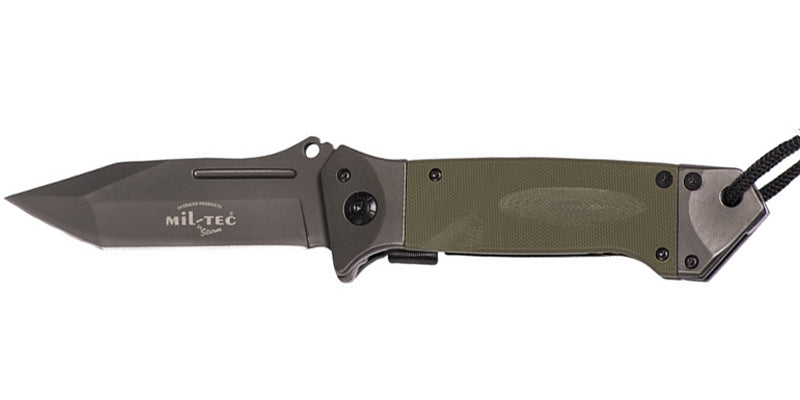 Mil-Tec DA35 джобен нож Micarta 22cm, маслинен