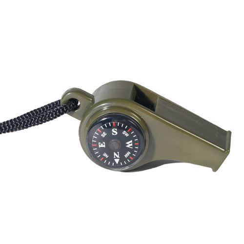 Mil-Tec пластична свирка с компас и термометър W.COMPASS A.THERMOMETER