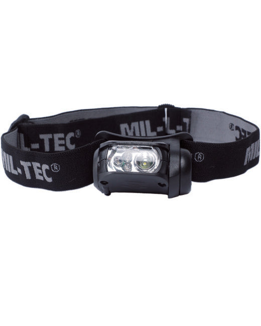 Mil-Tec LED фенер за глава, бял / зелен / червен / син
