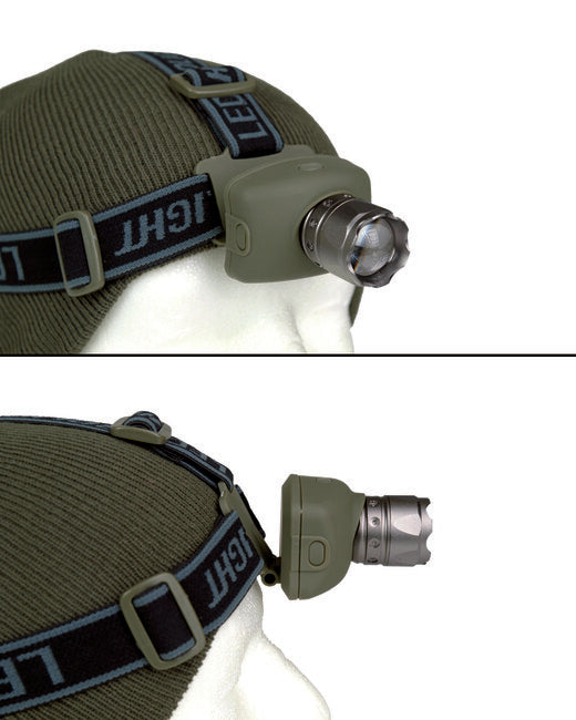 Mil-Tec CREE LED фенер за глава, маслинен