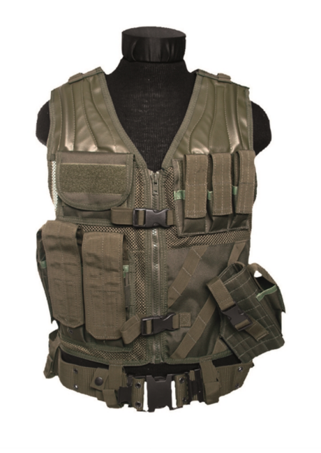 Mil-Tec USMC тактически елек с колан, маслинен