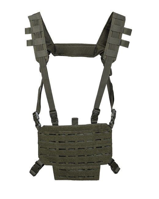 Mil-Tec CHEST RIG лека тактическа елек със LASER панел, зелена