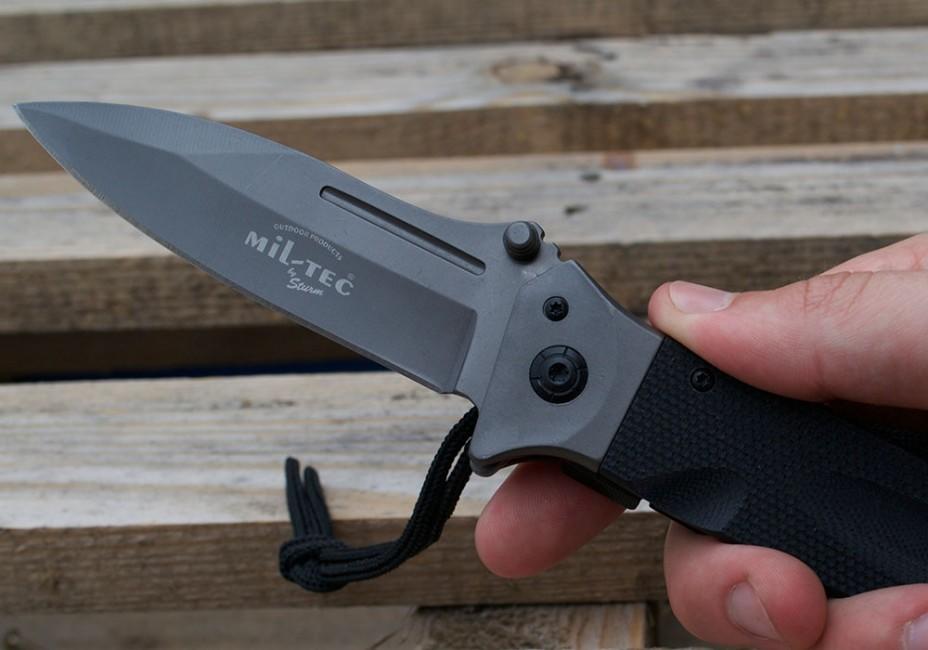 Mil-Tec DA35 сгъваем нож Micarta 22см, черен