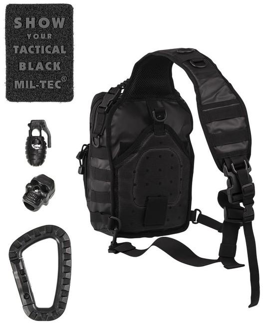Mil-Tec Тактически еднолямирна раница, черна, 10L