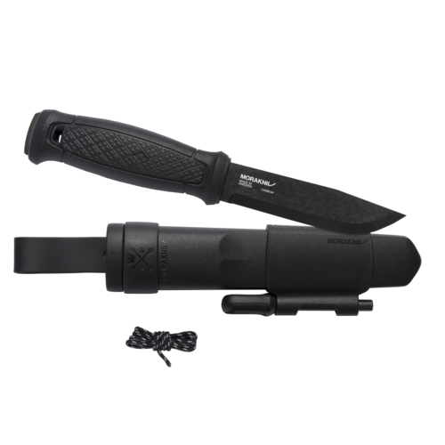 Morakniv Garberg BlackBlade нож за открит въздух със комплект за оцеляване, черен